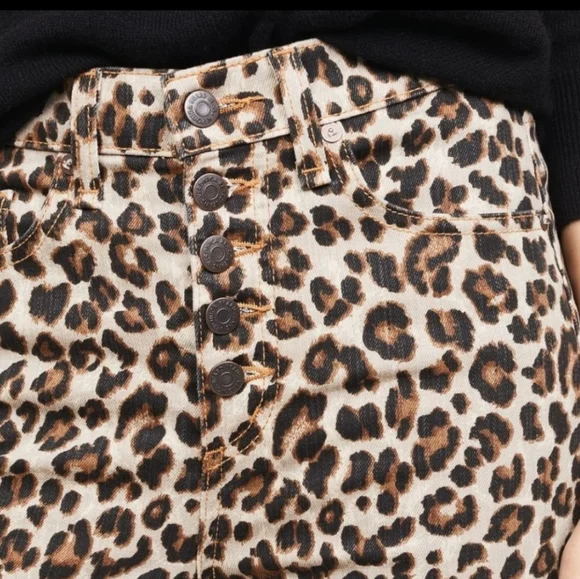 Veronica Beard Debbie Skinny Jeans 10" High Rise Leopard - Picture 5 of 14